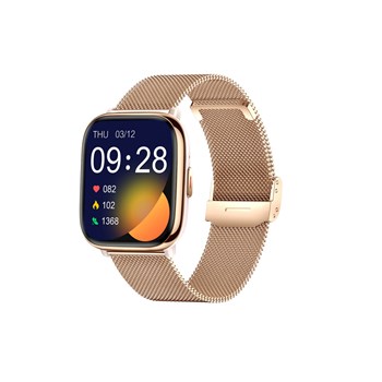 Mixed Connected Watch - OVERTAKE - Milanese pink gold bracelet