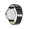 KILO - Boitier argenté - Bracelet cuir noir - Montre homme - vue V2
