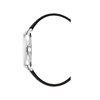 KILO - Boitier argenté - Bracelet cuir noir - Cadran vert - Montre homme - vue V3