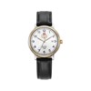 KILO - Boitier doré - Bracelet cuir noir - Montre homme - vue V1