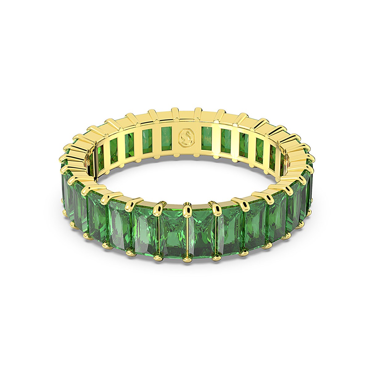 Bague Swarovski Matrix dorée verte 58