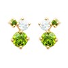 Boucles d'oreilles Brillaxis plaqué or vert OZ - vue V1