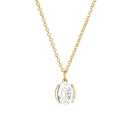 Collier Sif Jakobs  ELLISSE CAREZZA_x000D_
argent plaqué or et oxyde de zirconium