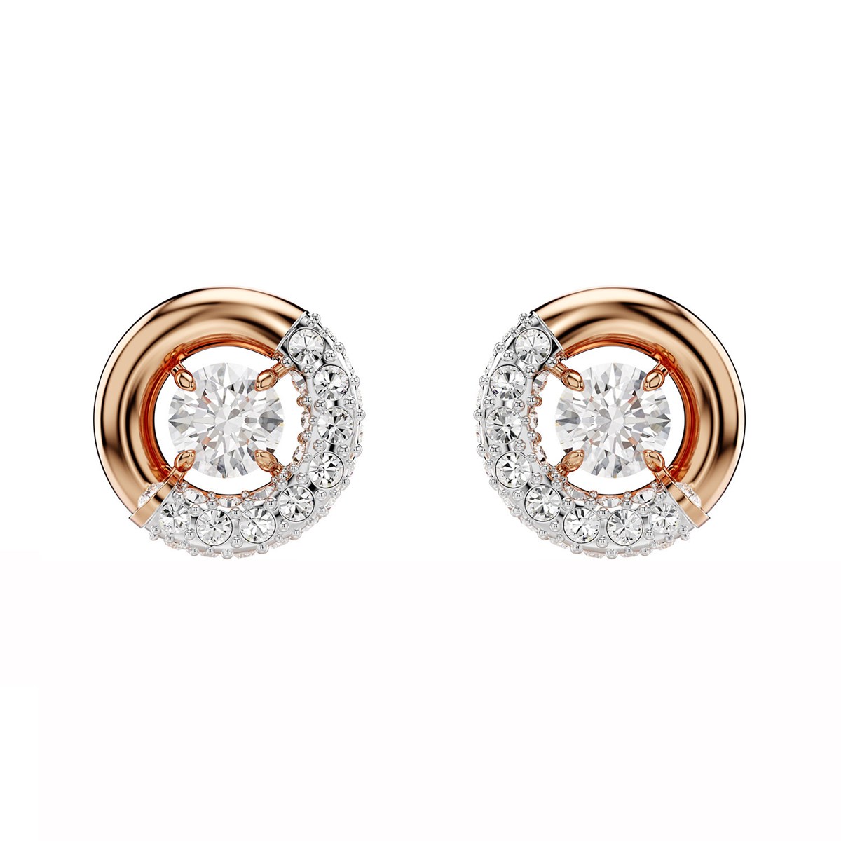 Clous d'oreilles Swarovski Dextera rosés