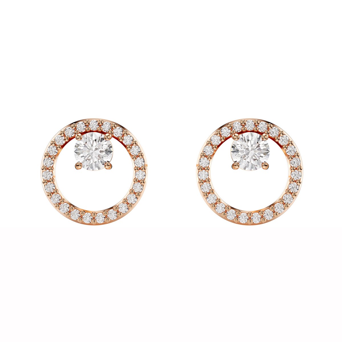 Clous d'oreilles Swarovski Constella rosés