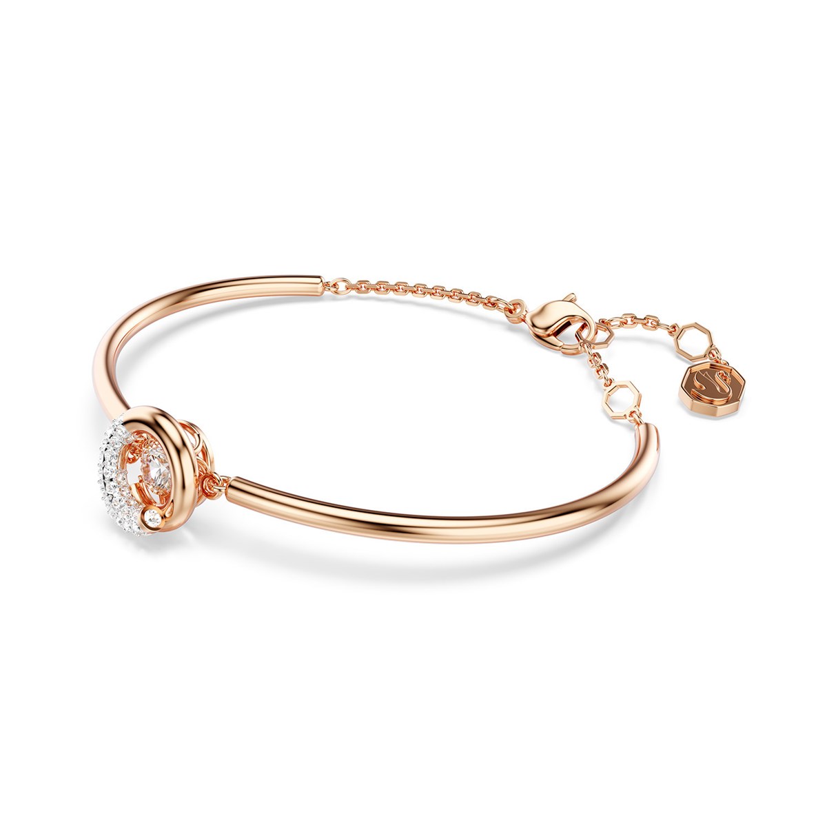 Bracelet jonc Swarovski Dextera rosé - vue 3