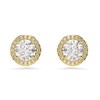 Clous d'oreilles Swarovski Una Angelic dorées - vue V1