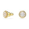 Clous d'oreilles Swarovski Una Angelic dorées - vue V3