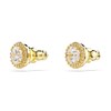 Clous d'oreilles Swarovski Una Angelic dorées - vue V4