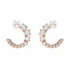 Boucles d'oreilles Swarovski Matrix perle de cristal
rosées - vue V1