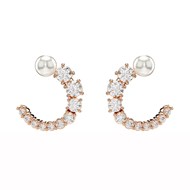 Boucles d'oreilles Swarovski Matrix perle de cristal
rosées