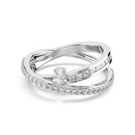 Bague Swarovski Hyperbola deux anneaux_x000D_
T55