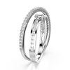 Bague Swarovski Hyperbola deux anneaux_x000D_
T55 - vue V3