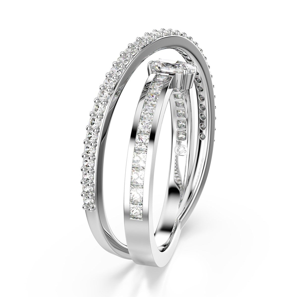 Bague Swarovski Hyperbola deux anneaux
T55 - vue 3