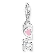 Pendentif Charm Thomas Sabo Love émail rose