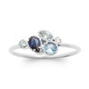 Bague Brillaxis en argent rhodié et oxydes colorés - vue V4