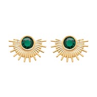 Boucles d'oreilles Soleil Brillaxis_x000D_
Plaqué Or avec Oxydes de zirconium