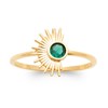 Bague Brillaxis Soleil plaqué or et oxyde vert - vue V4