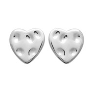 Boucles d'oreilles puces coeur Brillaxis