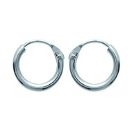 Créoles Brillaxis argent rhodié 10mm