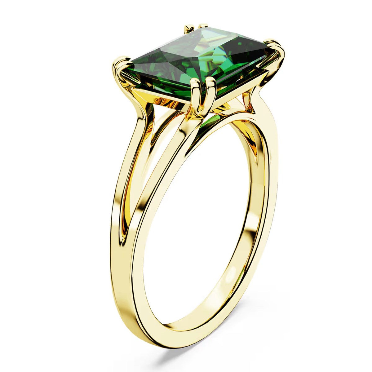 Bague Swarovski Stilla dorée cristal vert - vue 3