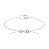 Bracelet Brillaxis rectangulaire argent rhodié
design Floral et Oxydes de zirconium - vue V1