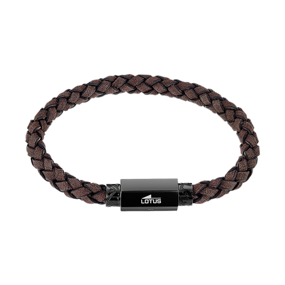 Bracelet homme Lotus Style Urban Man cuir marron