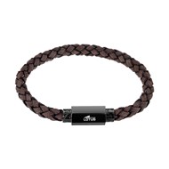 Bracelet homme Lotus Style Urban Man cuir marron