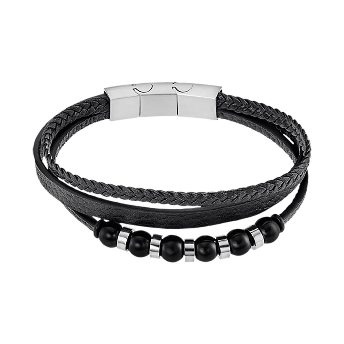 Bracelet homme Lotus Style Men In Black 3 rangs