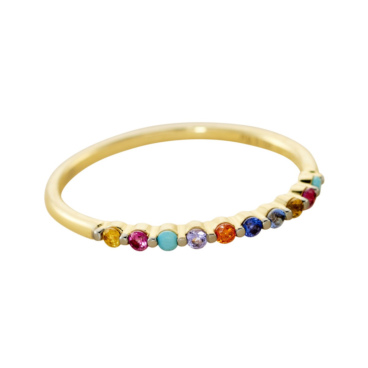 Bague fine Agatha Beloved oxydes multicolores