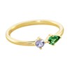 Bague fine Agatha Astre goutte et rond - vue V1