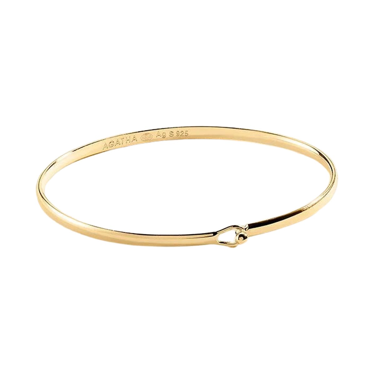 Bracelet jonc Agatha en argent doré
Collection BANGLE
