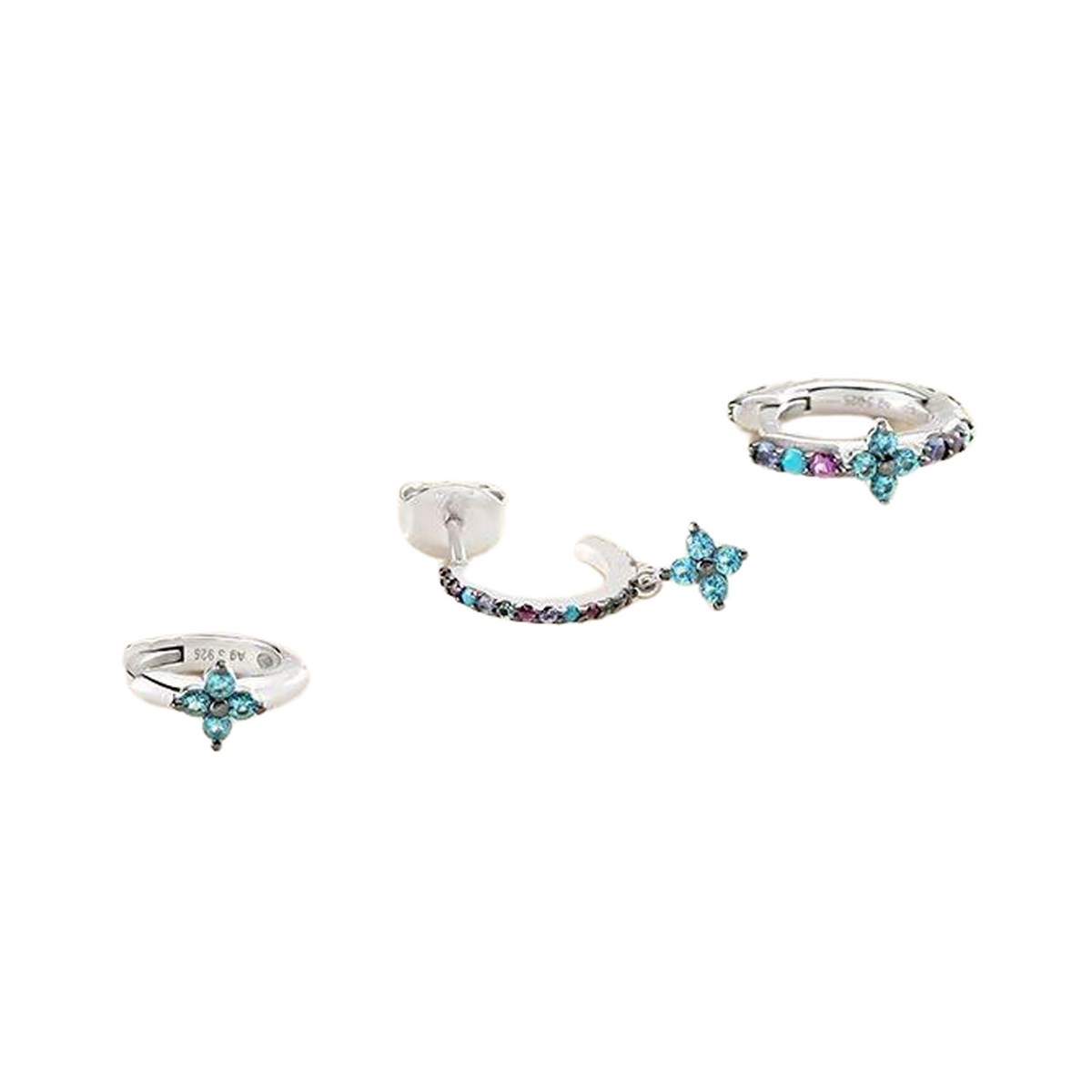 Set de 3 piercings Agatha Beloved multicolore