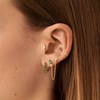 Piercing créole Agatha Radiante doré et vert - vue V2