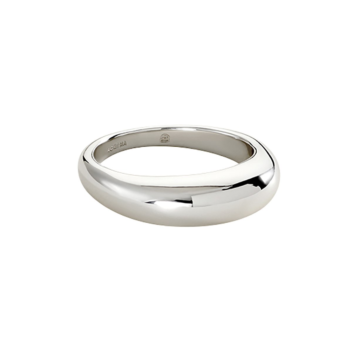 Bague Agatha jonc métal argenté_x000D_
Collection LEO