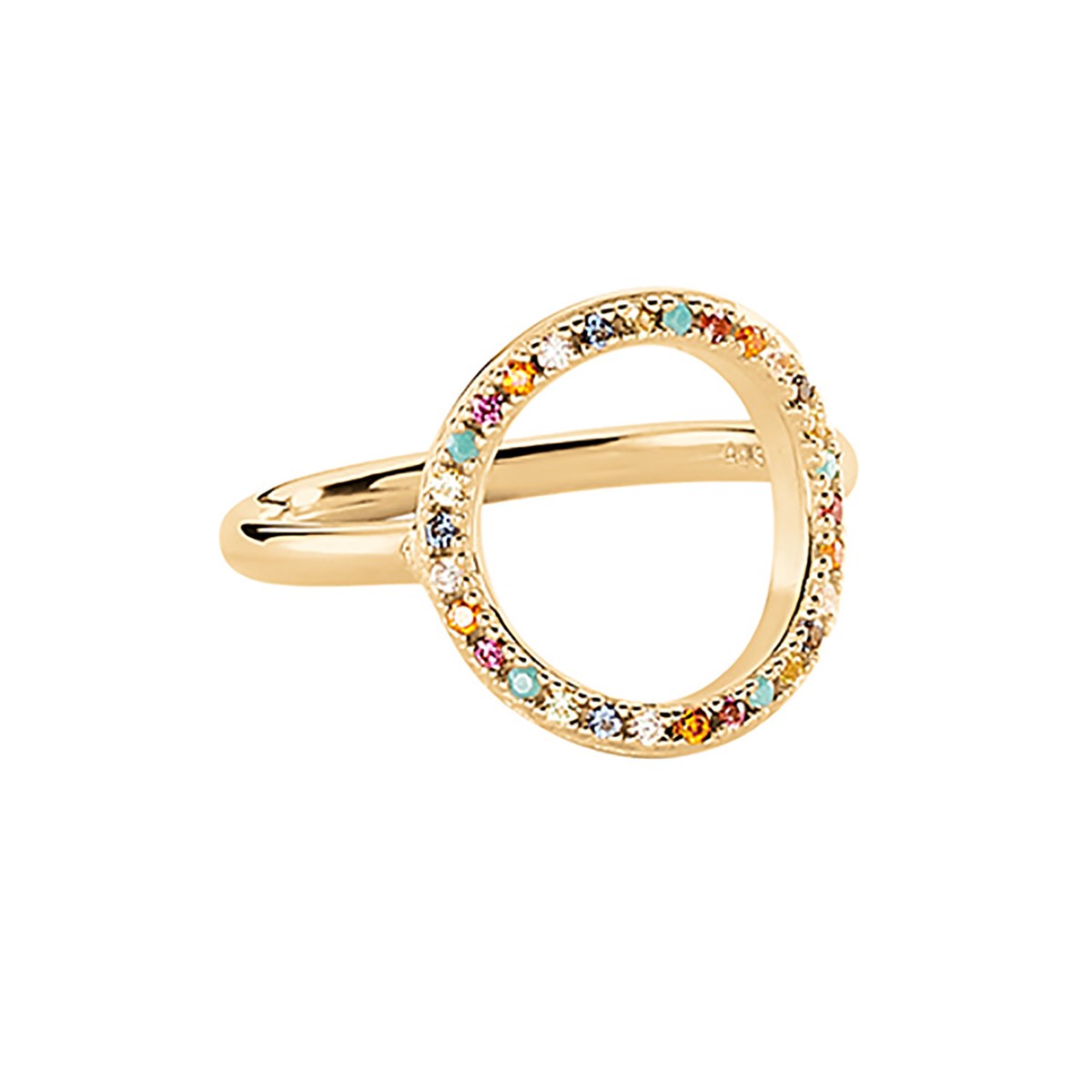 Bague fine Agatha RAINBOW dorée