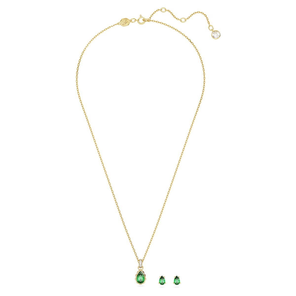 Parure Swarovski Chroma doré vert - vue 3