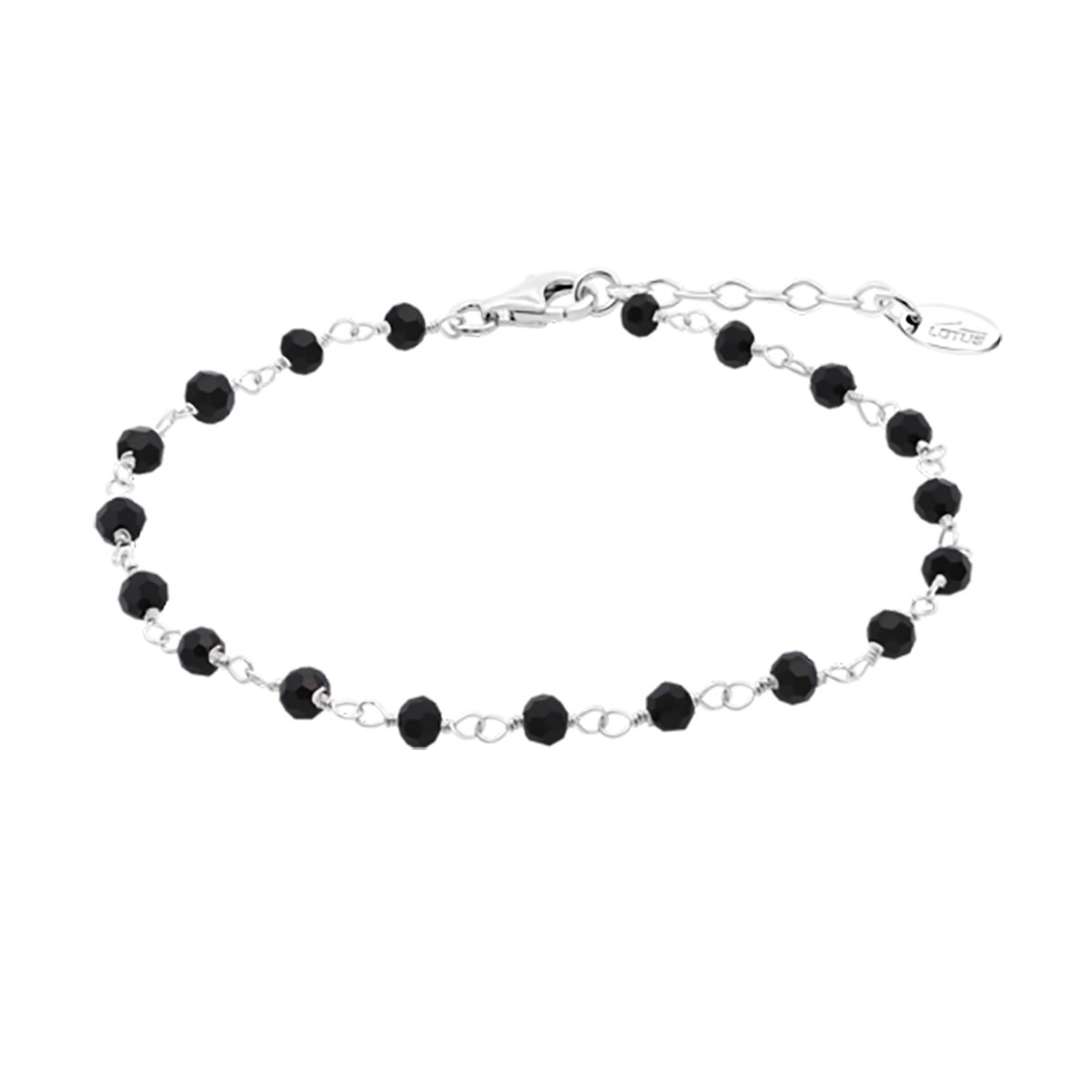 Bracelet Lotus Silver Trendy perles noires