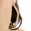 Boucles d'oreilles créoles carrées Lotus Style - vue V2
