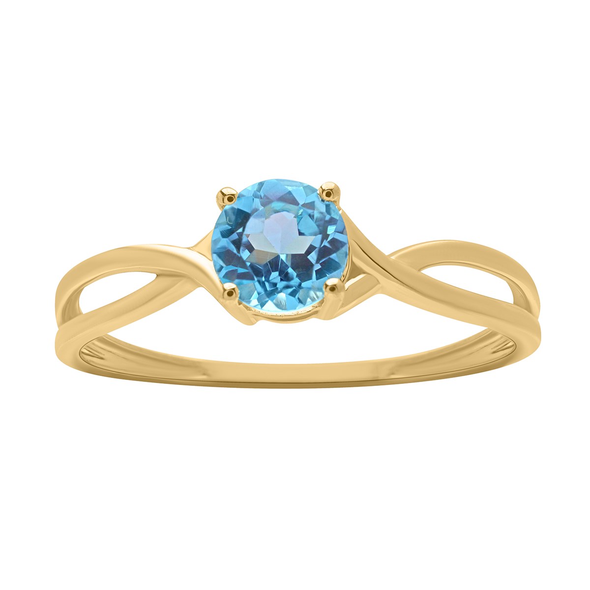 Bague Brillaxis or jaune 18 carats topaze - vue 2