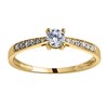 Solitaire accompagné or jaune 18 carats oxydes - vue V1