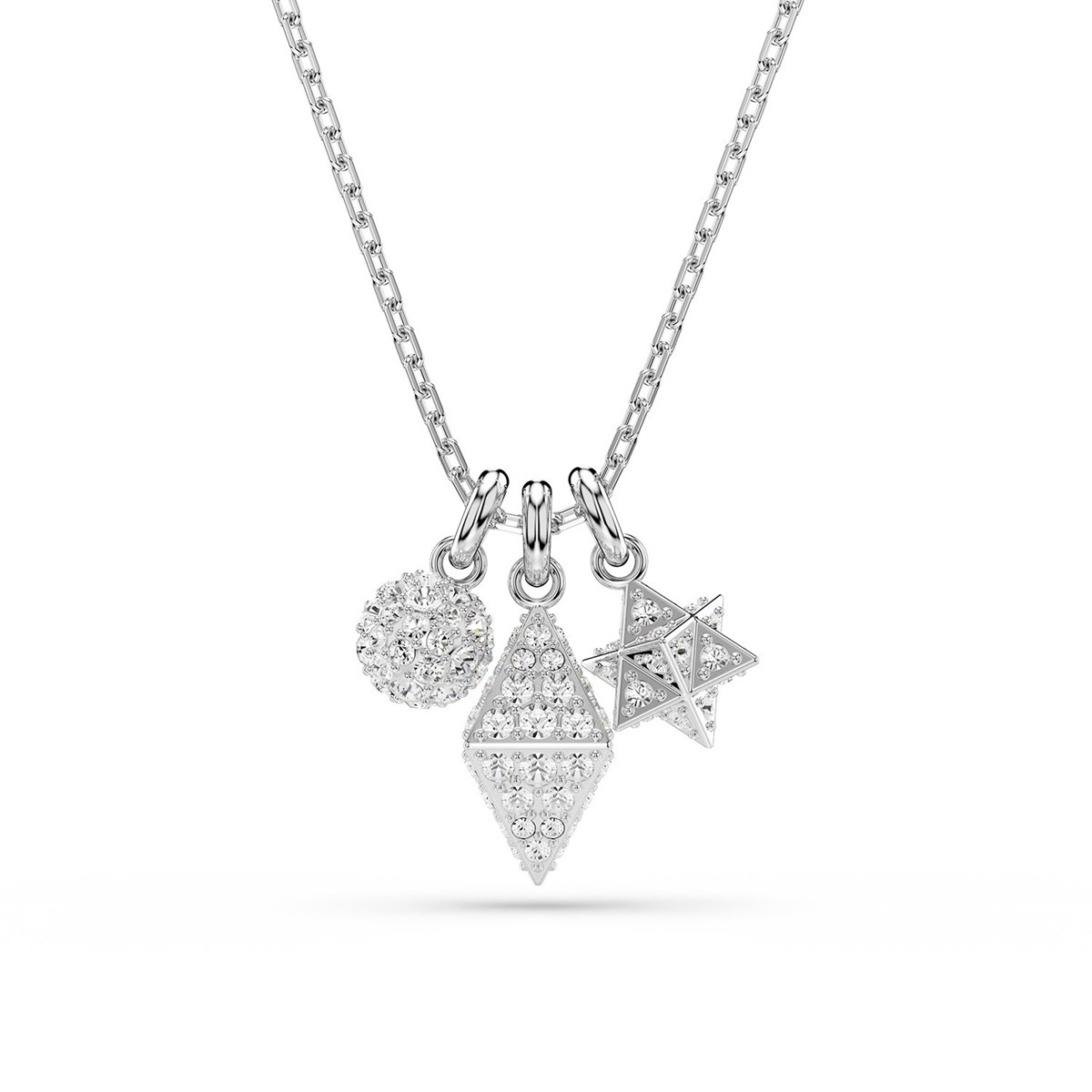 Collier Swarovski Dextera étoile, sphère et losange