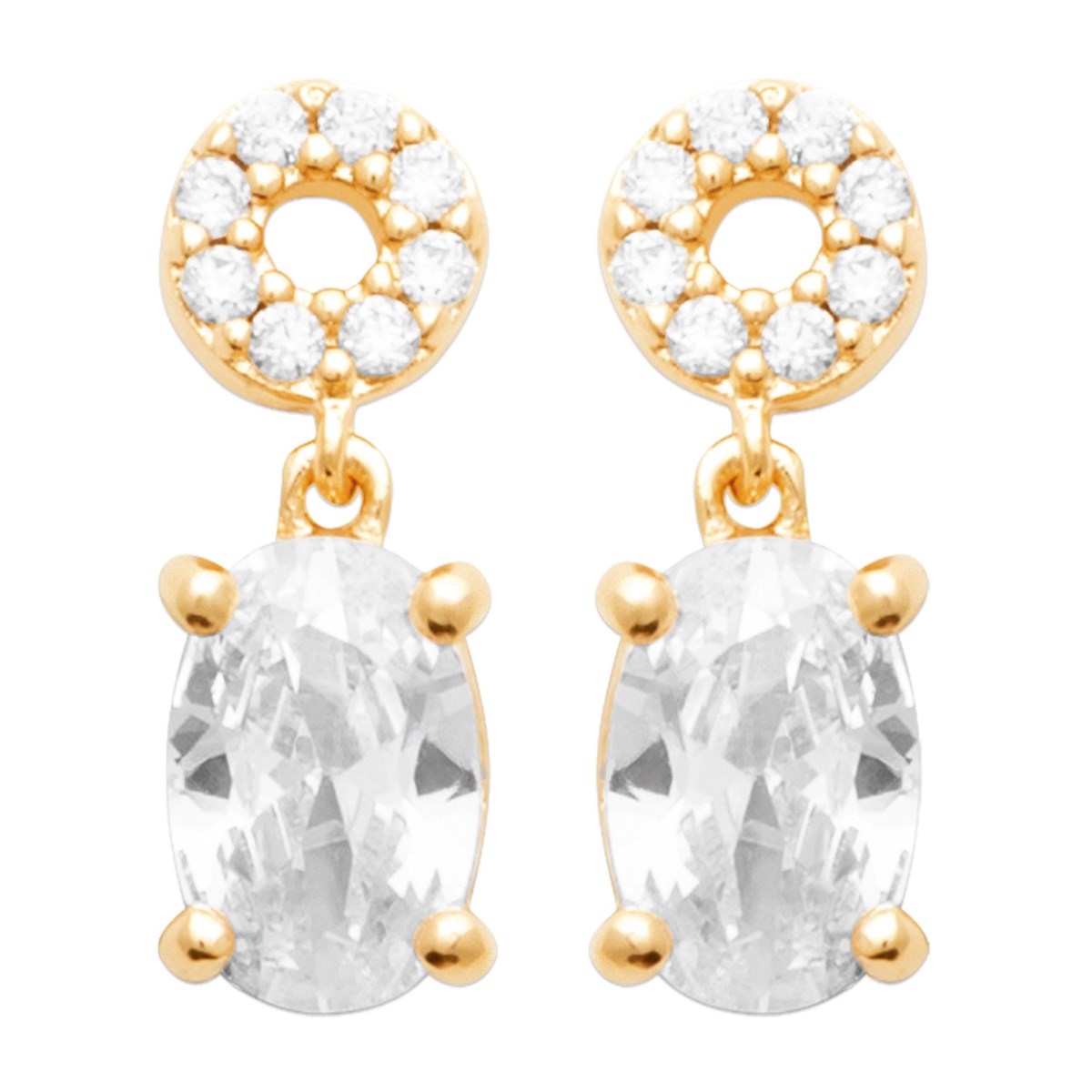 Boucles d'oreilles Brillaxis pendantes minimalistes