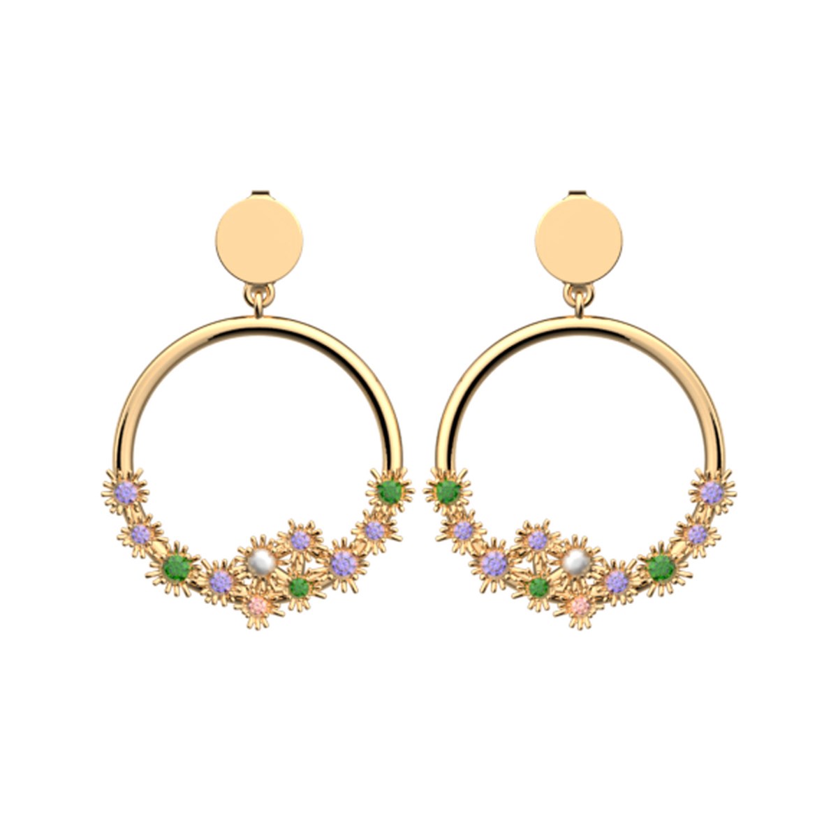 Boucles d'oreilles Les Cadettes Fleur de cactus