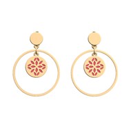 Boucles d'oreilles pendantes Les Cadettes Lotus
rouge