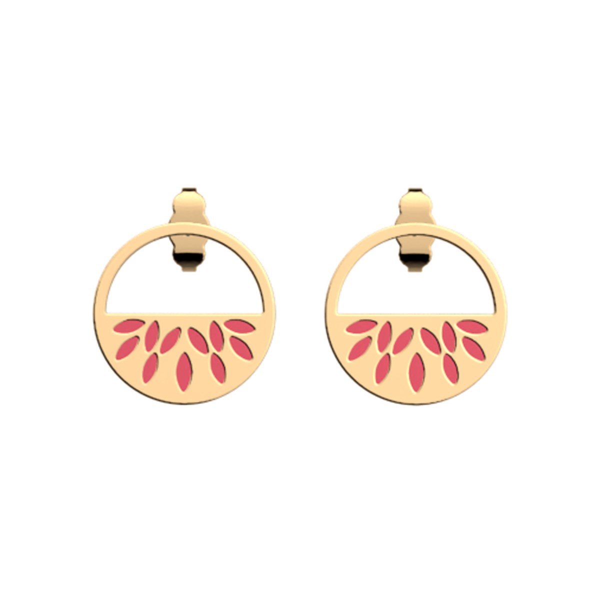 Boucles d'oreilles Les Cadettes Lotus
laquée rouge