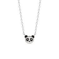 Collier Brillaxis enfant panda argent