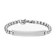 Bracelet Gourmette Fossil Knox Knurled acier