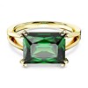 Bague Swarovski Stilla cristal rectangulaire vert - vue V1