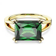 Bague Swarovski Stilla cristal rectangulaire vert